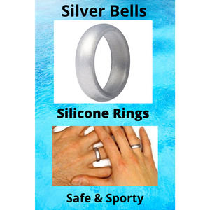 Silicone Wedding Rings For Women - SILVER Lot of 1